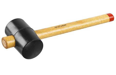 Киянка резиновая черная 340г деревянная ручка ЗУБР