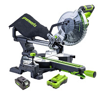 Пила торцовочная аккумуляторная GREENWORKS GD24MS216 1х5Ah 1501707UG