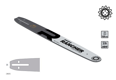 Шина пильная 18"(45см) 325"-1,5-72 REZER Rancher 455L 8F