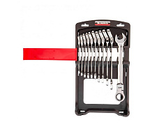 Набор ключей комбинированных трещоточных с шарниром 8-19мм 11шт MATRIX 14796