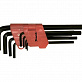 Набор 6-гранных ключей HEX 1,5-10мм удлиненные 9шт оксидированные MATRIX 11231