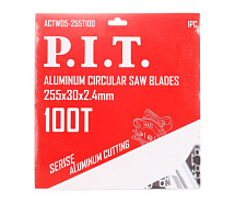 Диск пильный по алюминию 255х100Tх30х2,4мм PIT ACTW05-255T100