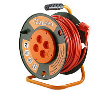 Удлинитель на катушке ПВС 2х2,5 50м 4 гнезда GLANZEN EB-50-008