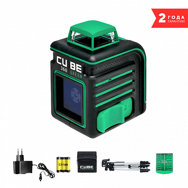 Уровень лазерный ADA CUBE 360 GREEN Professional Edition А00535