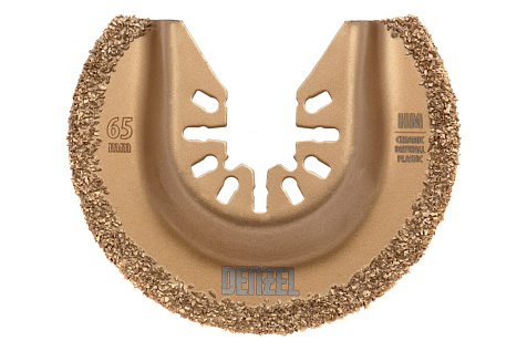 Насадка для МФИ режущая полукруглая по плитке и дереву 65мм HM DENZEL 782325