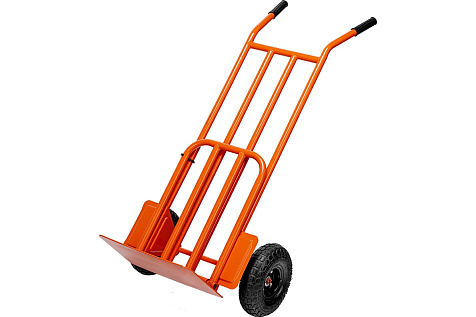 Тележка ручная 250кг откидная платформа 2-колесная пневматические колеса СИБРТЕХ 69302
