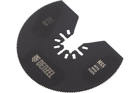 Насадка для МФИ отрезная полукруглая по металлу и дереву 80х1,2мм HSS DENZEL 782301