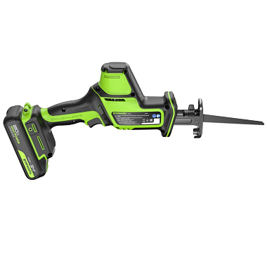 Пила сабельная аккумуляторная GREENWORKS GPT-CRS-25 1x2Ah 1200507CUA
