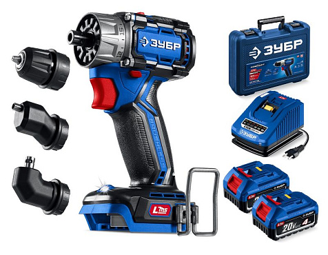 Дрель-шуруповерт аккумуляторная LMS ЗУБР Профи DB-50-42-H3 Компакт Комби 2х4Ah