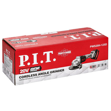 Шлифмашина угловая аккумуляторная PIT PWS 20H-125D Solo без АКБ и ЗУ