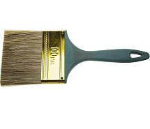 Кисть плоская смешанная 100мм пластмассовая ручка ЗУБР Лазурь-Мастер 4-01014-100