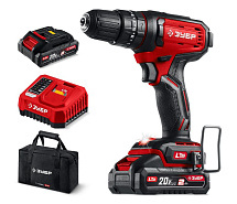 Дрель-шуруповерт ударная аккумуляторная LMS ЗУБР ДШУ-40-22 2х2Ah