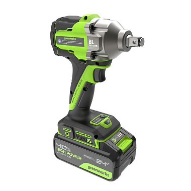 Гайковерт ударный аккумуляторный GREENWORKS IW5500 1х4Ah 3805007CUB