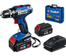 Дрель-шуруповерт аккумуляторная ЗУБР Профи DL-201-42 2х4Ah