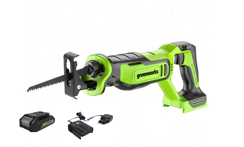 Пила сабельная аккумуляторная GREENWORKS GPT-BLRS-1 1x2Ah 1200607CUA