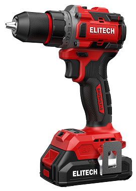 Дрель-шуруповерт аккумуляторная ELITECH ДА 20БЛ2 1х2Ah + 1х4Ah