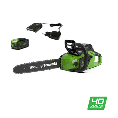 Пила цепная аккумуляторная GREENWORKS GD40CS18K5 1х5Ah 2005807UG