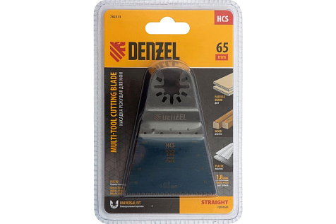 Насадка для МФИ режущая прямая по дереву,ламинату 65х1,8мм HCS DENZEL 782313