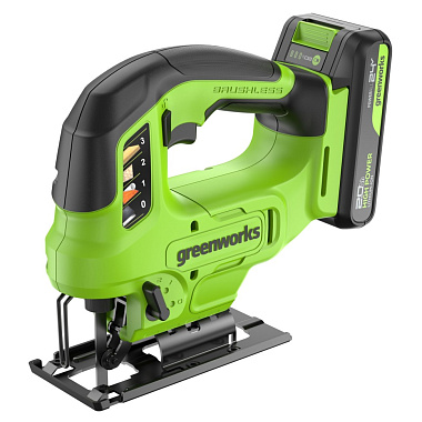 Лобзик аккумуляторный GREENWORKS GD24JS90 1x2Ah 3601707CUA