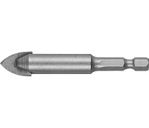 Сверло по стеклу и керамике 14мм HEX 1/4" ЗУБР 29840-14
