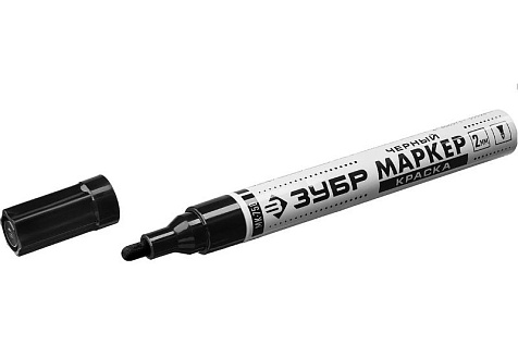 Маркер-краска 2-4мм круглый черный ЗУБР МК-400 06325-2