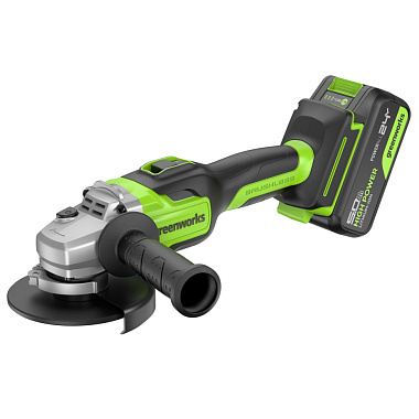 Шлифмашина угловая аккумуляторная GREENWORKS GD24AG 1х5Ah 3200207CUG
