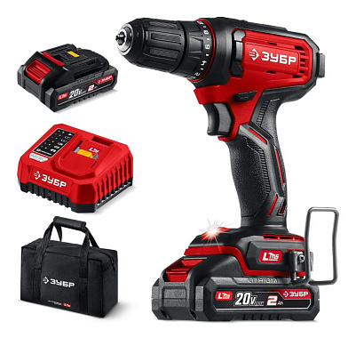 Дрель-шуруповерт аккумуляторная LMS ЗУБР ДШ-40-22 2х2Ah