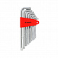 Набор 6-гранных ключей TORX T10-T50мм 9шт удлиненные сатинированные MATRIX 12306