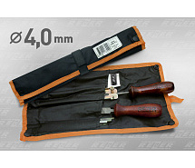 Набор для заточки цепи 3/8"P 4,0мм (обойма, шаблон, нап-ки круглый и плоский) REZER