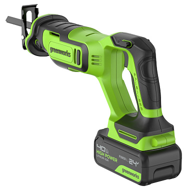 Пила сабельная аккумуляторная GREENWORKS GPT-BLRS-1 1x4Ah 1200607CUB