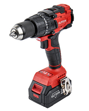 Дрель-шуруповерт ударная аккумуляторная ELITECH ДА 21УБЛ2 2х4Ah
