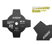 Нож 4-лучевой 255х25,4мм для бензокос REZER BC-14
