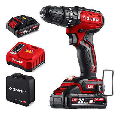 Дрель-шуруповерт ударная аккумуляторная LMS ЗУБР ДБУ-45-22 2х2Ah