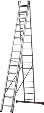 Лестница-стремянка 3-секционная алюминиевая Новая Высота NV1230 3х15