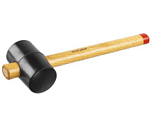 Киянка резиновая черная 340г деревянная ручка ЗУБР