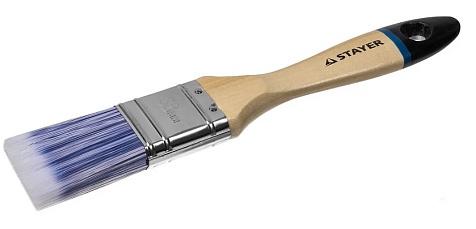 Кисть плоская искусственная 38мм деревянная ручка ЗУБР Аква-Мастер 4-01007-038