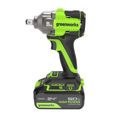 Гайковерт ударный аккумуляторный GREENWORKS IW5500 1х5Ah 3805007CUG