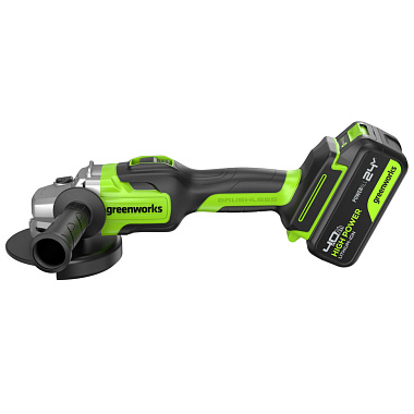 Шлифмашина угловая аккумуляторная GREENWORKS GD24AG 1х4Ah 3200207CUB