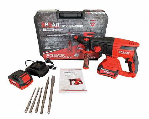 Перфоратор аккумуляторный BRAIT BCRH28-4DUBL 2х4Ah
