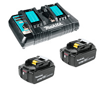 Набор: BL 1850B 18V 5Ah Li-ion 2шт + DC 18RD MAKITA 191L75-3