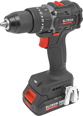Дрель-шуруповерт ударная аккумуляторная ELITECH HD CD 20ISL2 2х2Ah