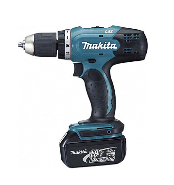 Дрель-шуруповерт ударная аккумуляторная MAKITA DHP 453RFE 2х3Ah