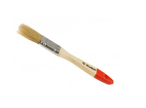 Кисть плоская натуральная 20мм деревянная ручка ЗУБР Универсал-Стандарт 4-01001-020