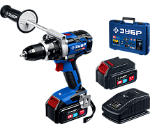 Дрель-шуруповерт аккумуляторная ЗУБР Профи DB-211-42 2х4Ah 