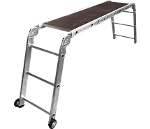 Подмости алюминиевые 3х6х3 (площадка съемная + колеса) АЛЮМЕТ SMS363