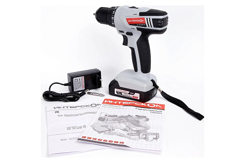 Дрель-шуруповерт аккумуляторная ИНТЕРСКОЛ ДА-18ЭР 35 2х2Ah