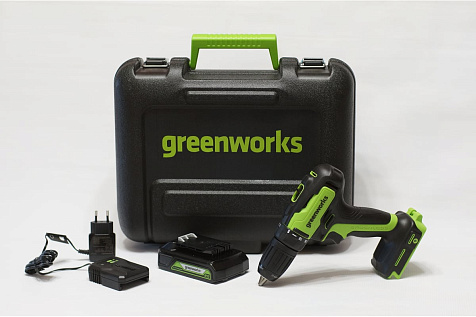 Дрель-шуруповерт аккумуляторная GREENWORKS GD24DD35 1х2Ah 3704007СUA