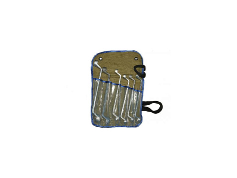 Набор ключей накидных коленчатых 8-19мм 6шт оцинкованных ТУ(40Х) КГН 6 в сумке КЗСМИ