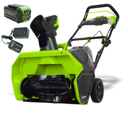 Снегоуборщик аккумуляторный GREENWORKS GD40STK5 1х5Ah 2600007UG